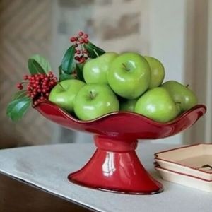 *NWOT Southern Living Cinnabar Footed Oval Compote Pedestal Display
